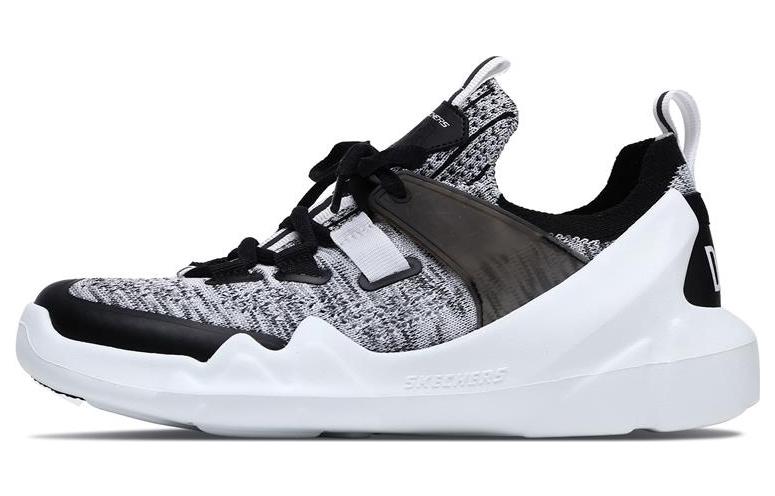Skechers Dlt A Slip Resistant Abrasion Resistant Low top Running Shoes Women's Black White
