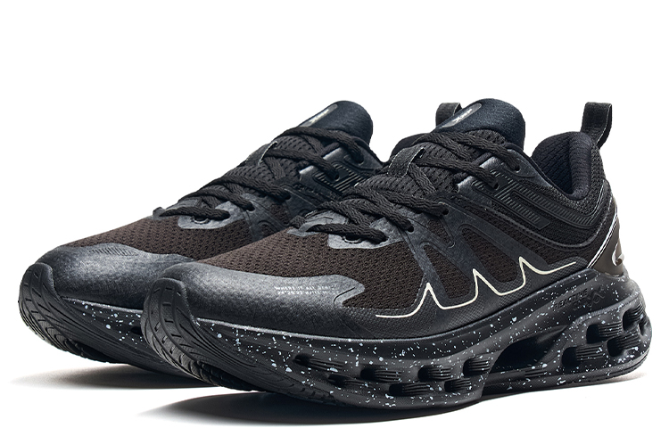 XTEP Cushioning Spin 10.0 Non slip Lightweight Low top Running Shoes Men’s Black White