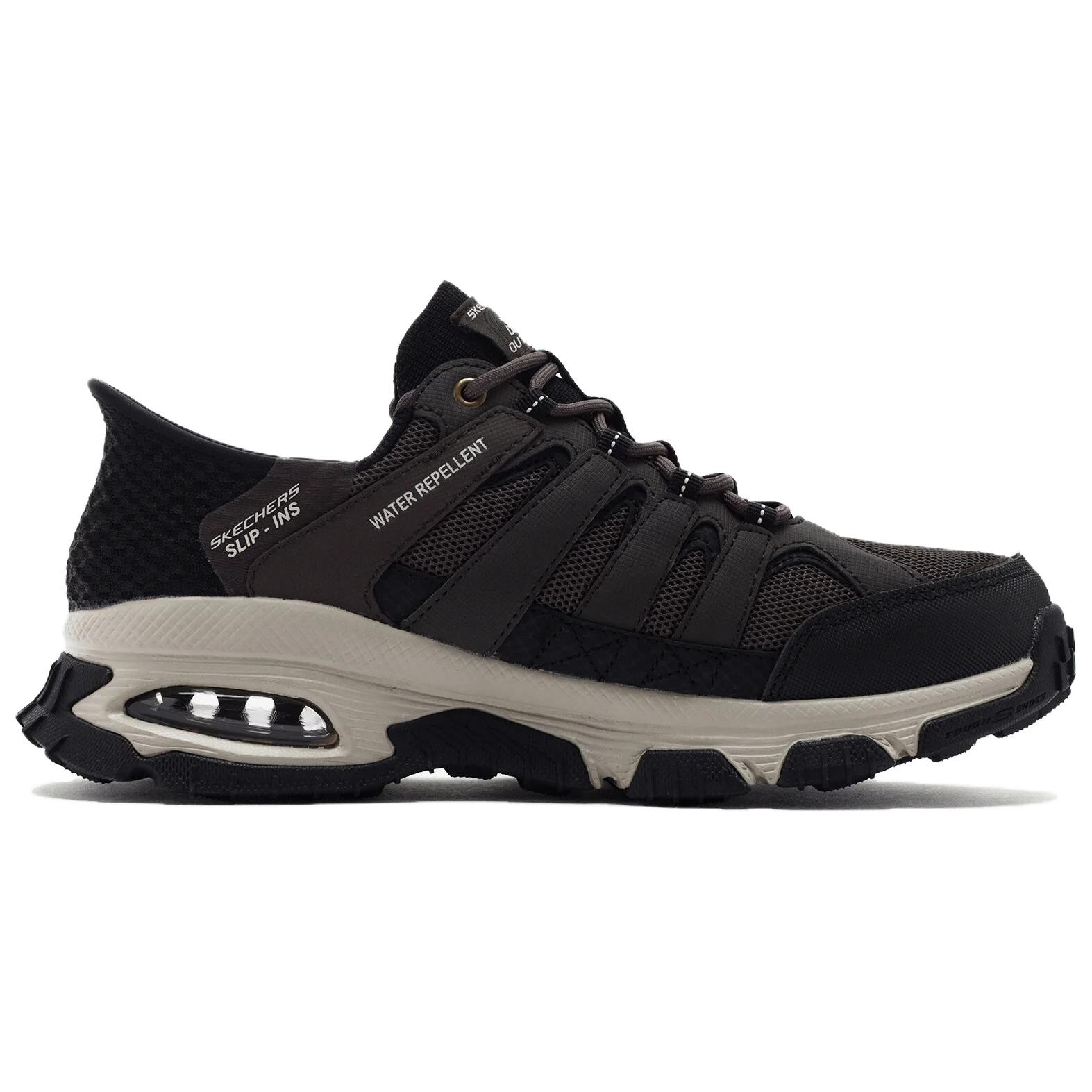 Skechers Breathable Lightweight Rebound Low top Casual Running Shoes Men’s Black