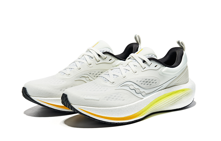 Saucony Surge 3 Fabric Cushioning Breathable Low top Casual Running Shoes Men’s White Black