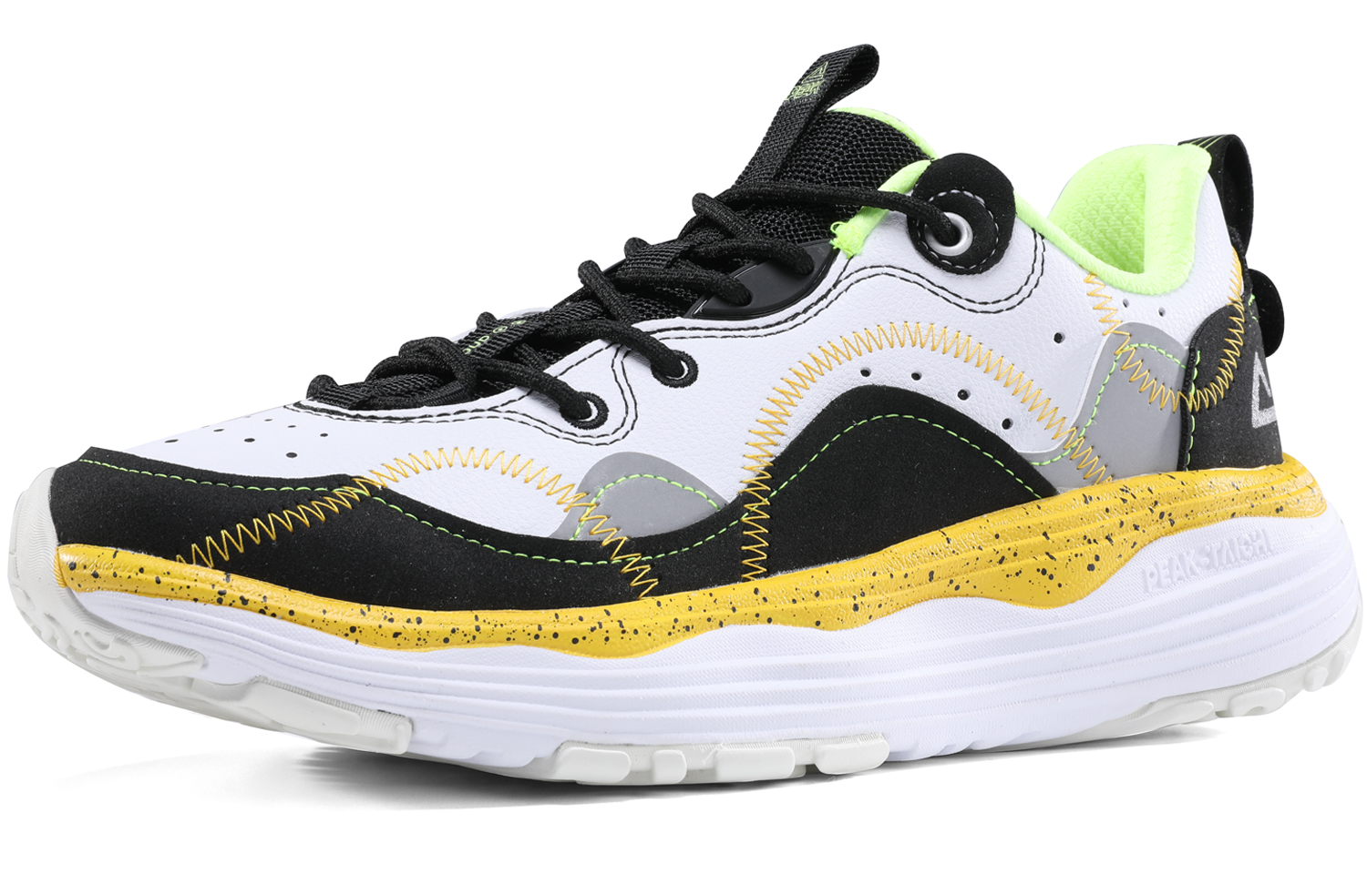 PEAK Breathable Lightweight Abrasion Resistant Coverage Slip Resistant Support Low top Running Shoes Men’s White Black