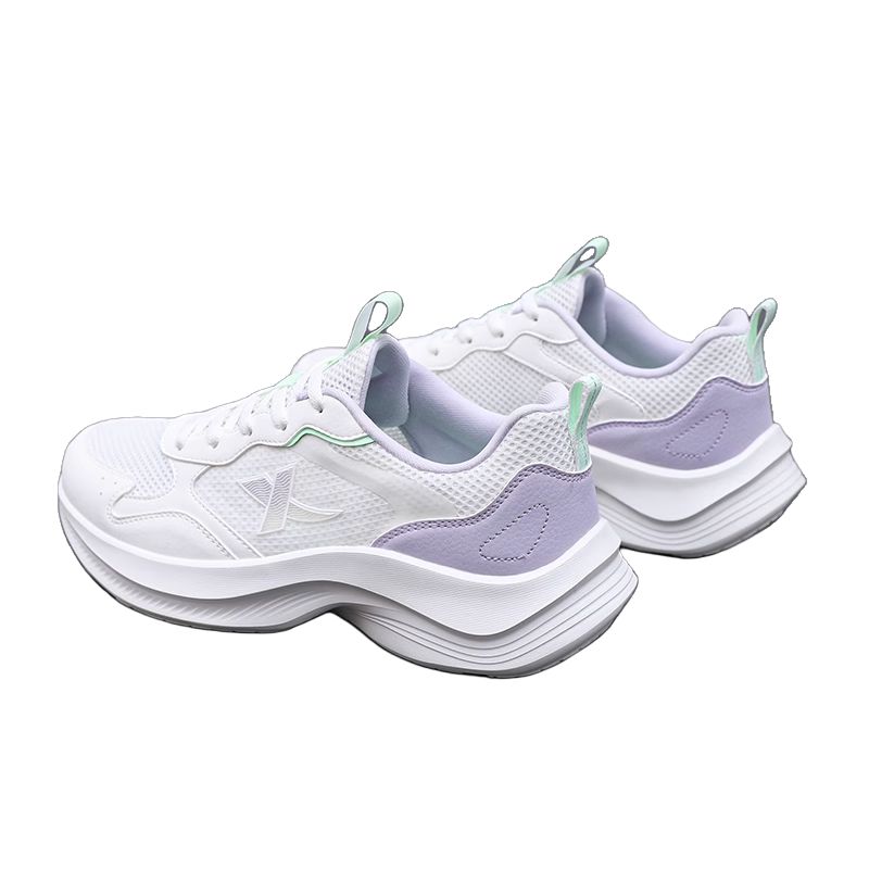 XTEP Cushioning Breathable Lightweight Low top Casual Running Shoes Women’s White Purple
