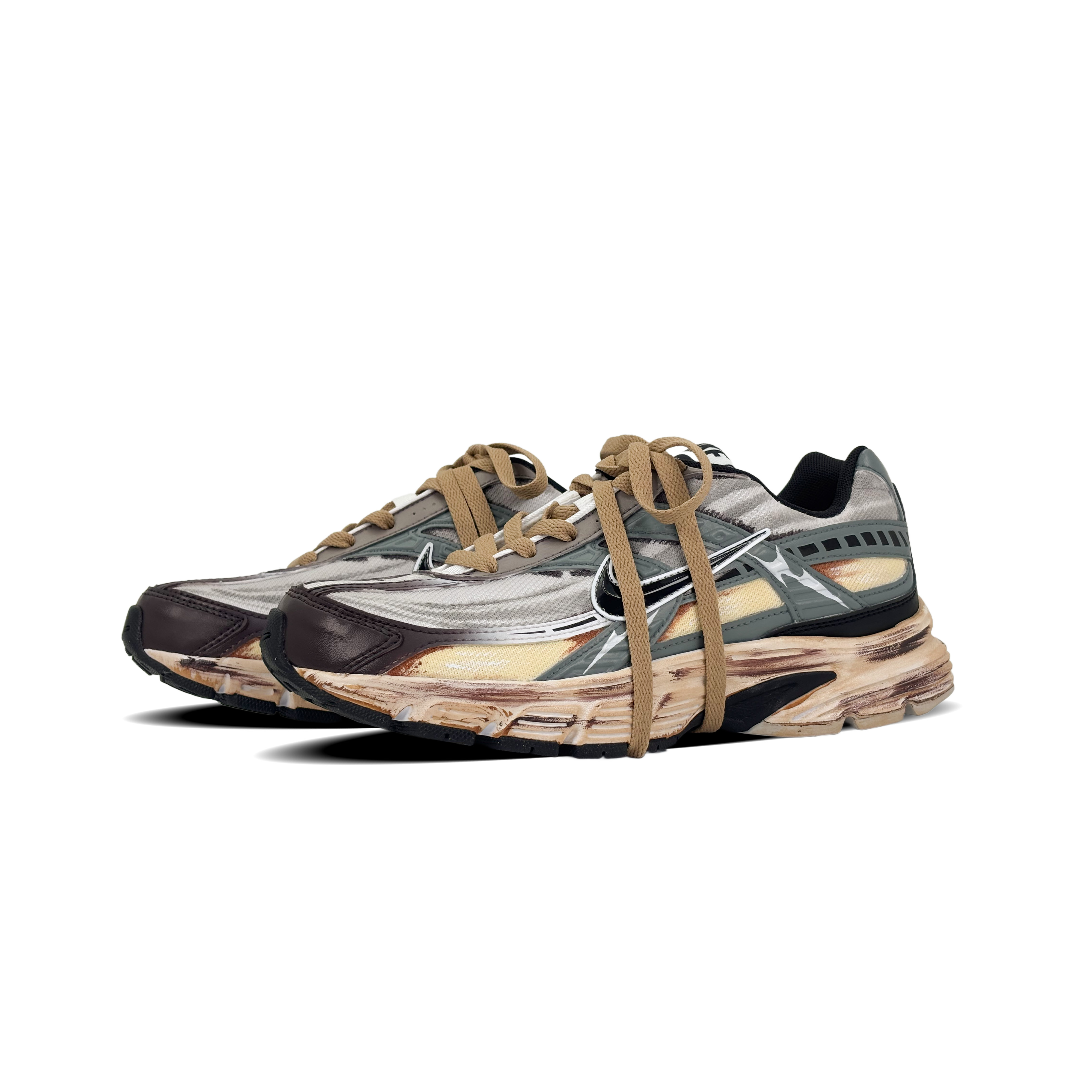 Nike Initiator Low top Running Shoes Men’s Yellow Gray Brown