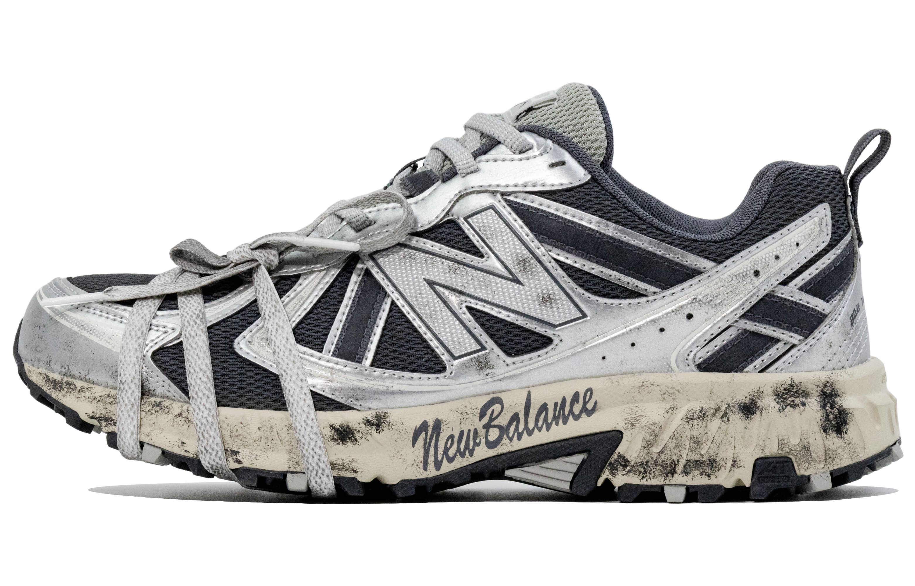 New Balance NB 410 V5 Abrasion Resistant Low top Trail Running City Commuting Running Shoes Unisex Silver Gray