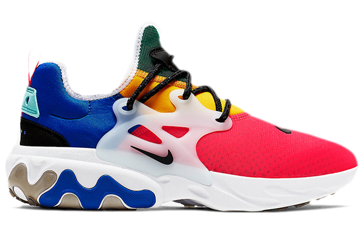 Мужские кроссовки Nike React EXP (красно-зелено-синие) — 大学红/墨绿/天蓝/亮黄 — фото 2