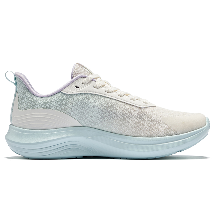 Erke Yun Yi Cushioning Breathable Rebound Low top Casual Running Shoes Women’s White Well Sky Blue