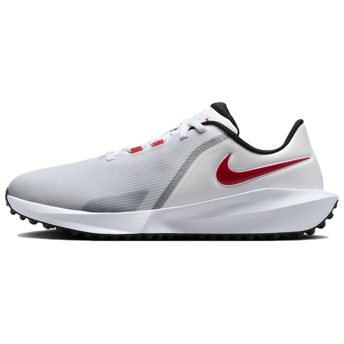 Nike Infinity G Comfortable And Lightweight Abrasion Resistant Breathable Low top Golf Shoes Unisex White Red