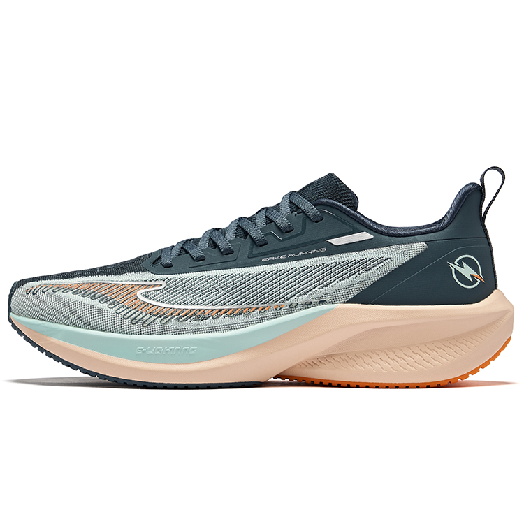 Erke Fabric Cushioning Lightweight Rebound Low top Training Running Shoes Men’s Copper Cyan Bubble Green