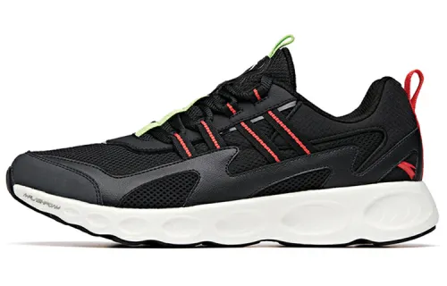 Anta Cushioning Slip Resistant Abrasion Resistant Low top Running Shoes Men's Black