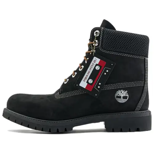 Timberland Crew Combat Boots Medium Heel Men's Black