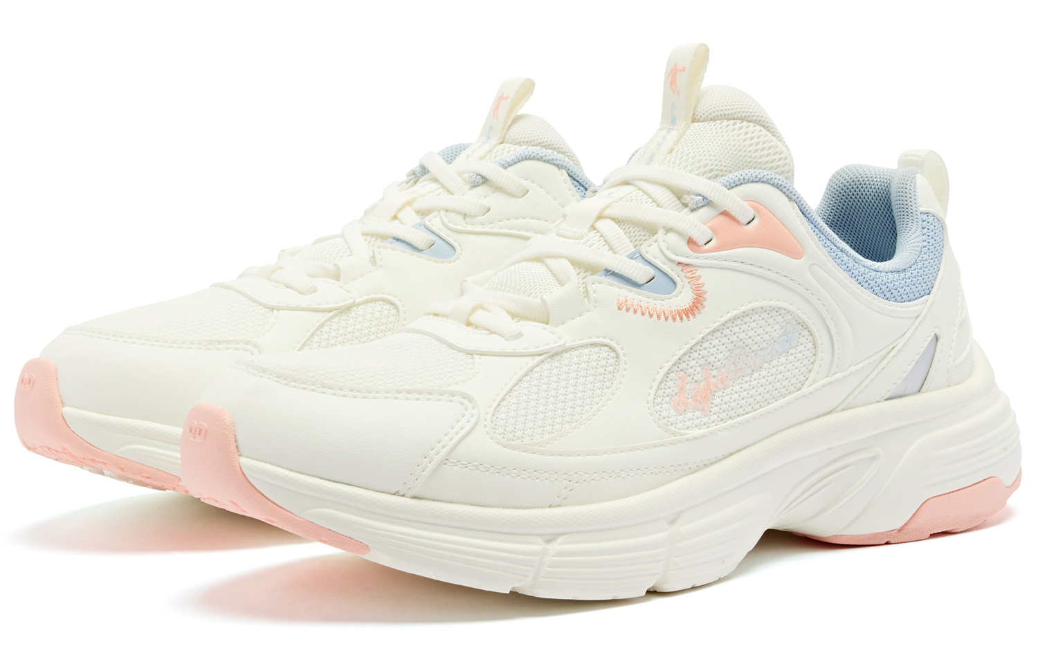 QIAODAN Lightweight Rebound Low top Running Shoes Women’s Ivory/Rain Blue