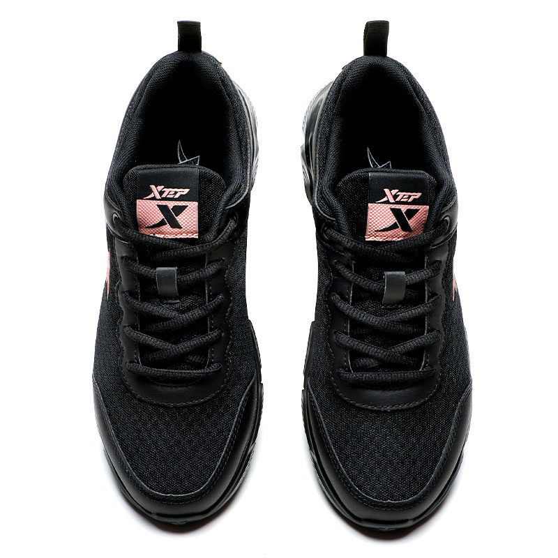 XTEP Breathable And Lightweight Low top Casual Running Shoes Women’s Black Gold