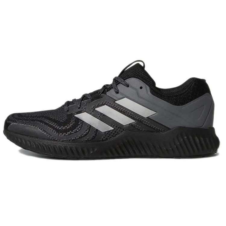 Adidas Aerobounce St 2 Breathable Low top Marathon Running Shoes Men's Black Gray Silver