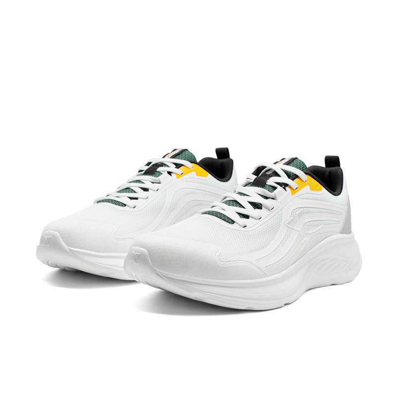 XTEP Cushioning Breathable Support Low top Casual City Commuting Running Shoes Men’s White