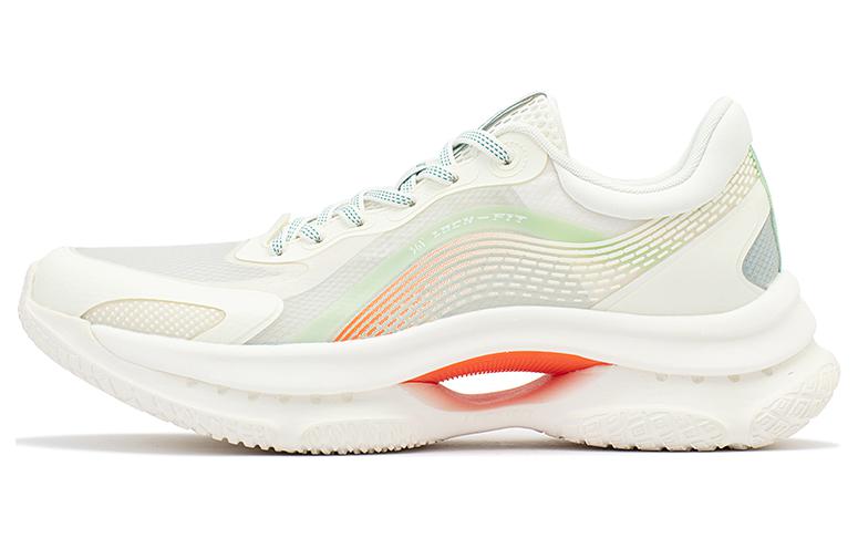 361° Comfortable Cushioning Slip Resistant Abrasion Resistant Low top Running Shoes Men’s White Orange Green