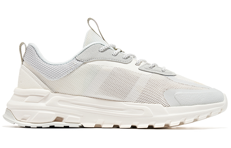 Erke Comfortable Abrasion Resistant Low top Running Shoes Men’s White Gray