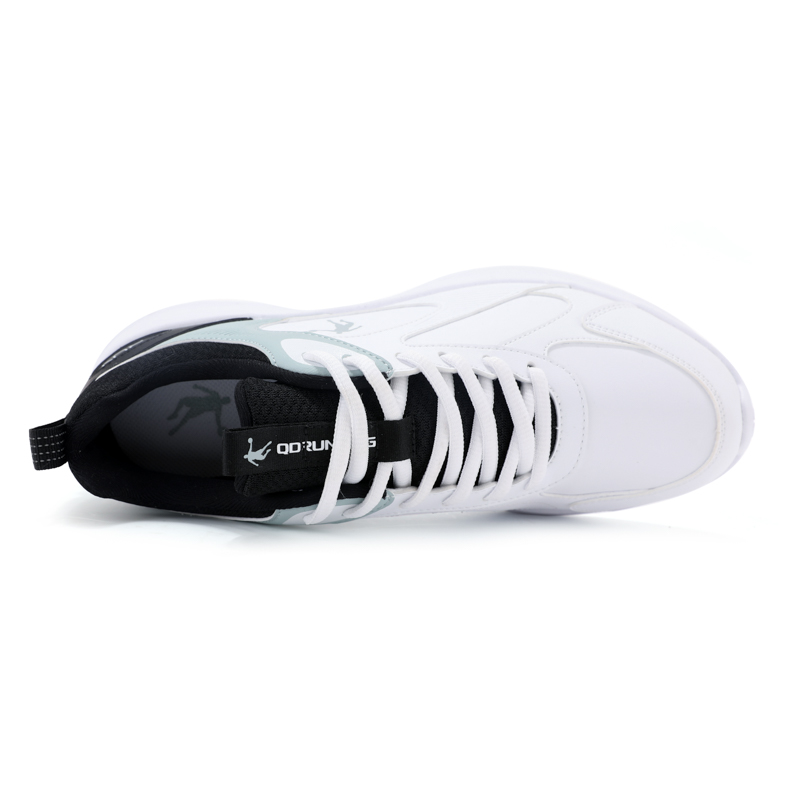 QIAODAN Slip Resistant Abrasion Resistant Low top Running Shoes Men’s White Green