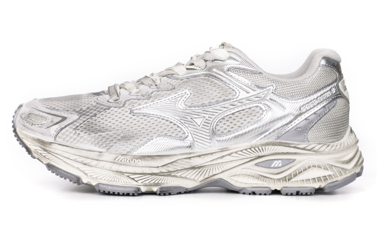 Mizuno Racer S spring and summer retro old sports comfortable mesh dirty shoes mesh low-top running shoes men and women same style silver gray
