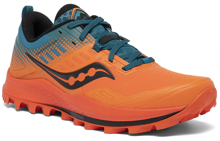 Saucony PEREGRINE 10 Peregrine Falcon Running Shoes Men’s Low Top Orange Blue