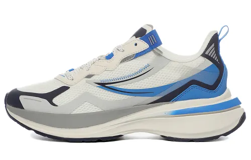 FILA Flagpole Low top Running Shoes Unisex Beige Blue Korean Style