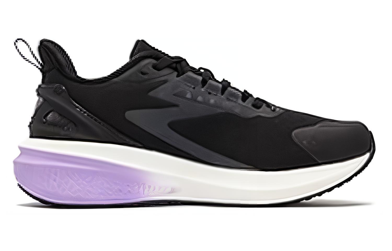 361° Rain Screen Cushioning Breathable Lightweight Rebound Low top Running Shoes Women’s Black Purple