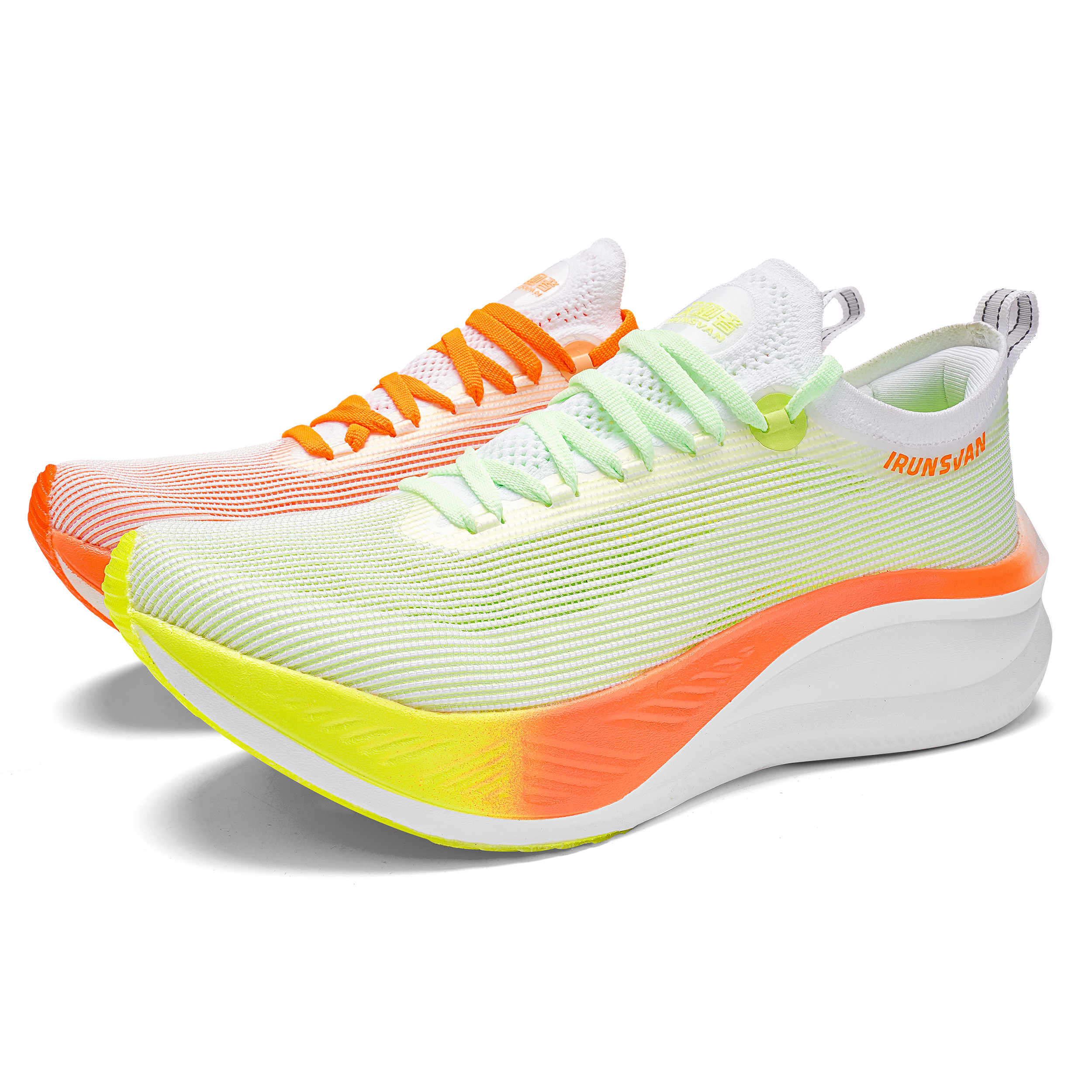 IRUNSVAN Running Shoes Unisex Mismatched Color Bamboo Leaf Green