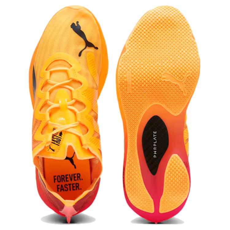 PUMA Fast FWD Nitro Elite Slip Resistant And Breathable Low top Casual Running Shoes Men’s Yellow