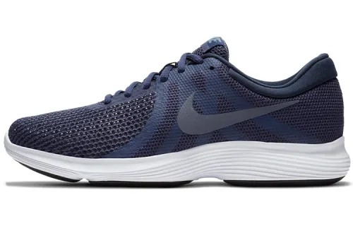 Nike REVOLUTION 4 Versatile Cushioning Slip Resistant Lightweight Low top Running Shoes Men's Dark Blue