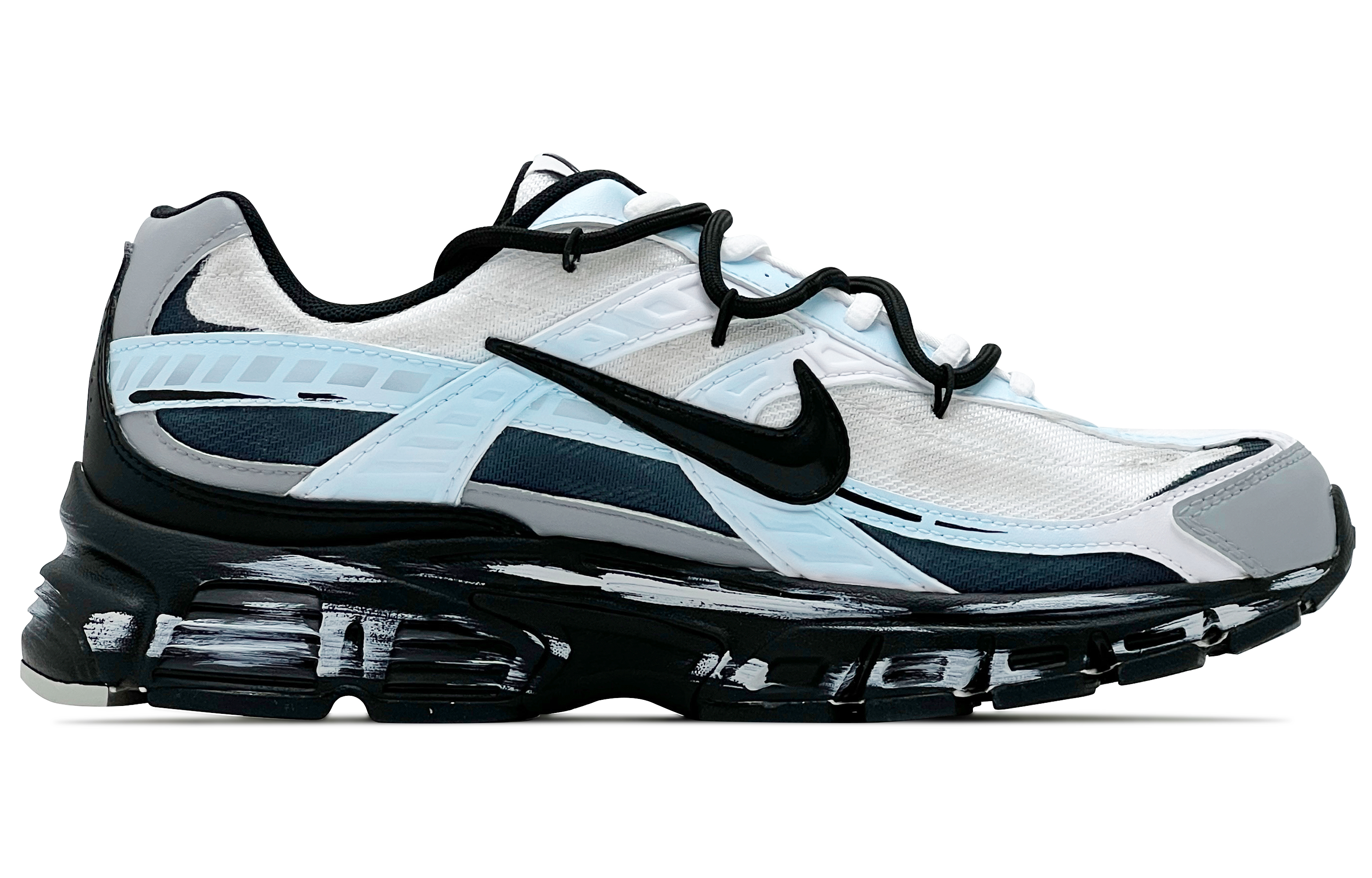 Nike Initiator Abrasion Resistant Low top Running Shoes Men’s Black White Blue