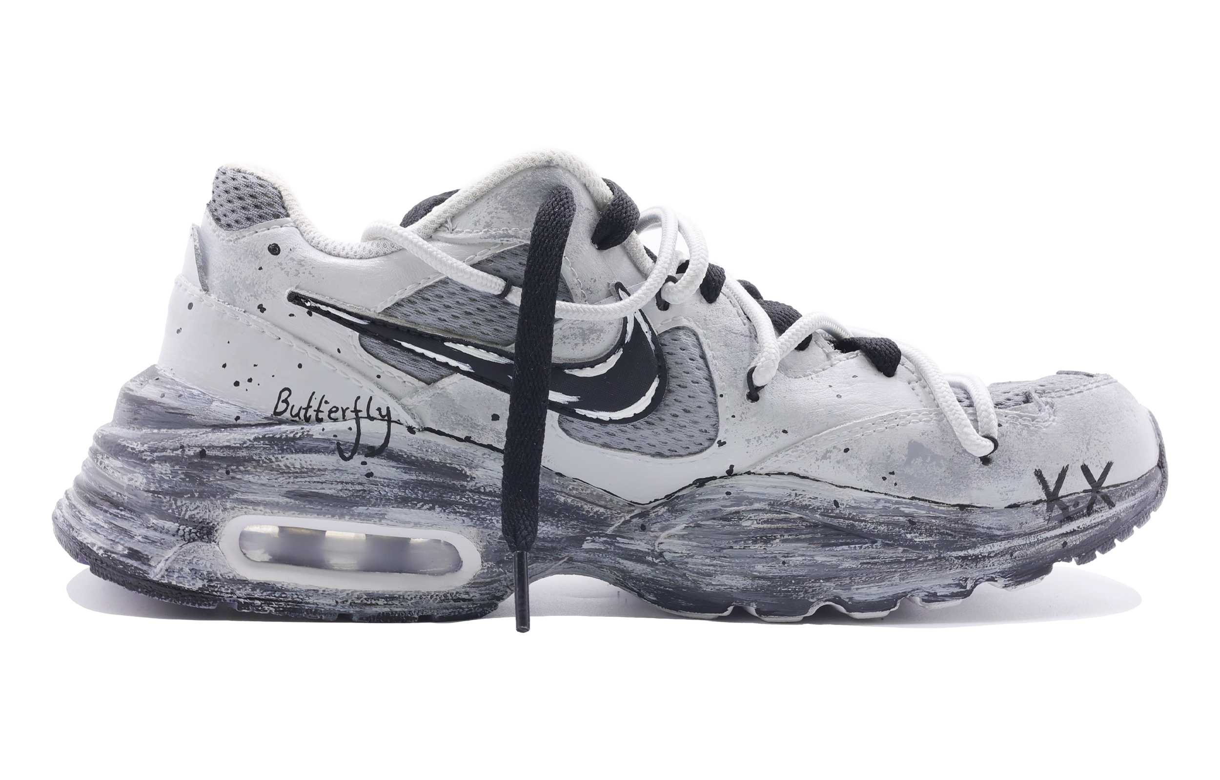 Nike Air Max Fusion Cushioning Abrasion Resistant Breathable Low top Running Shoes Women’s Gray