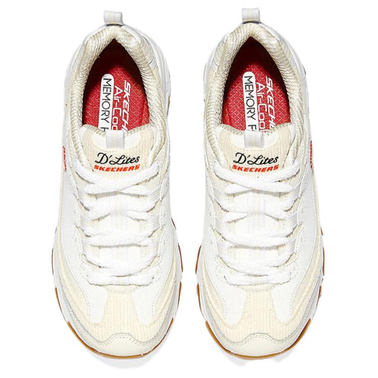Skechers D’LITES 1.0 Textile, Synthetic Leather Cushioning Support Balance Lightweight Low top Casual Running Shoes