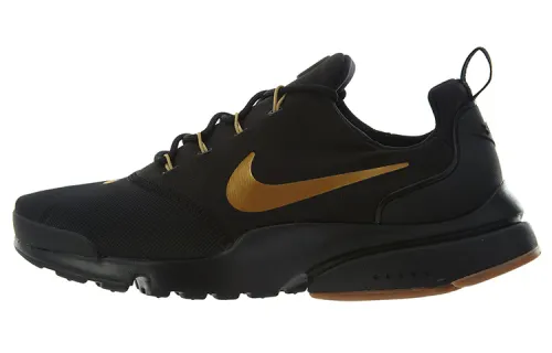 Nike Presto Fly Comfortable And Breathable Low top Casual Running Shoes Men's Black Gold