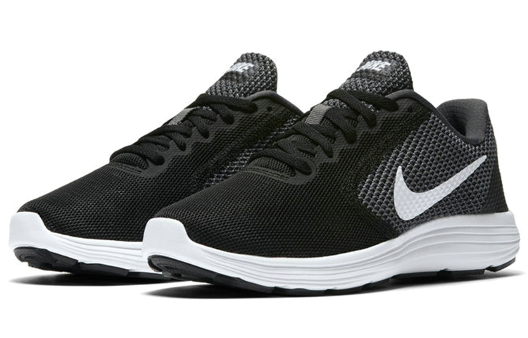 Женские кроссовки Nike REVOLUTION 3 (черно-белые) — Чёрный / белый — фото 3