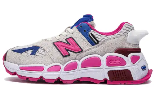 Salehe Bembury x New Balance NB 574 series Yurt trendy retro lace suede fabric low-top rubber casual running shoes men and women same style gray pink