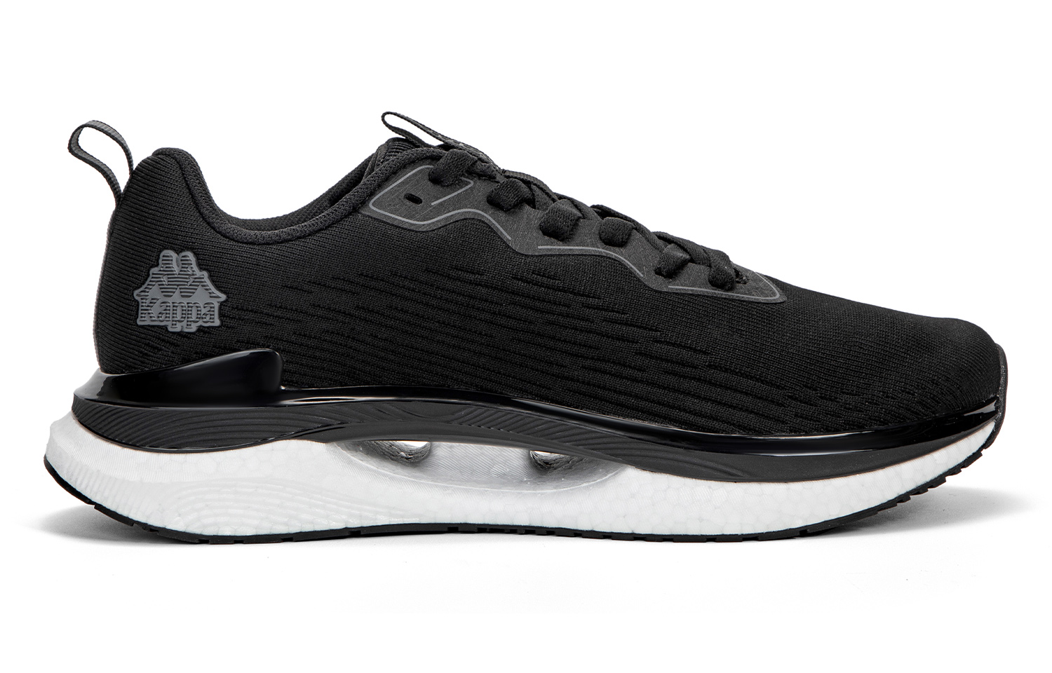 Kappa Abrasion Resistant Slip Resistant Low top Running Shoes Unisex Black