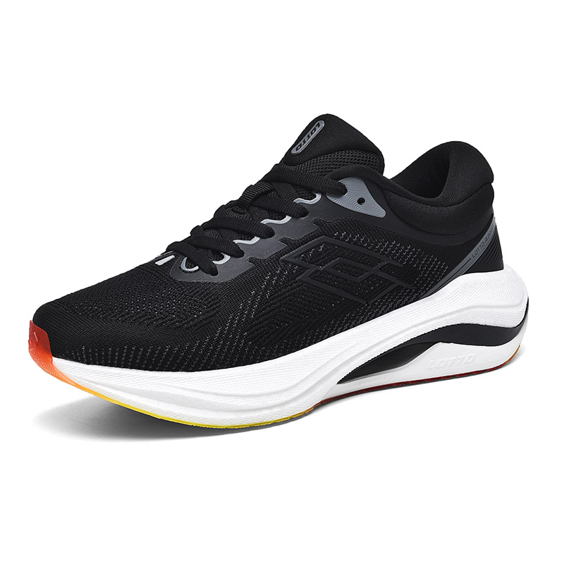 LOTTO Comfortable Fabric Cushioning Slip Resistant Abrasion Resistant Low top Casual Running Shoes Women’s Black White