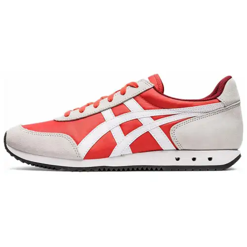 Onitsuka Tiger New York Slip Resistant, Abrasion Resistant, Lightweight Low top Casual Shoes Unisex Gray Red