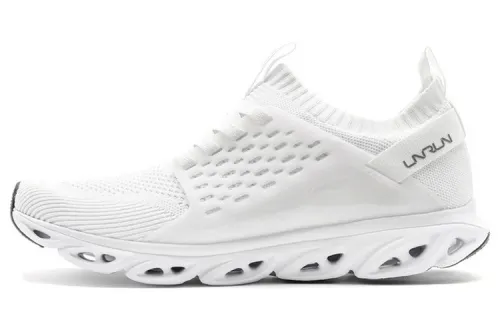 Li Ning Li Ning Arc Textile, TPU Rebound Lightweight Breathable Cushioning Low top Running Shoes Unisex White