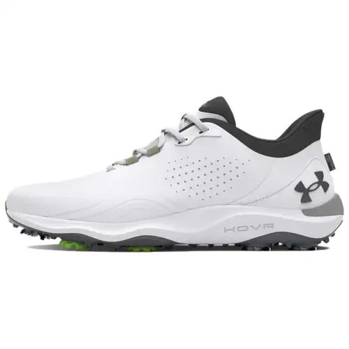 Under Armour UA Drive Pro Cushioning Abrasion Resistant Cushioning, Wear Resistant Low top Golf Shoes Men's White
