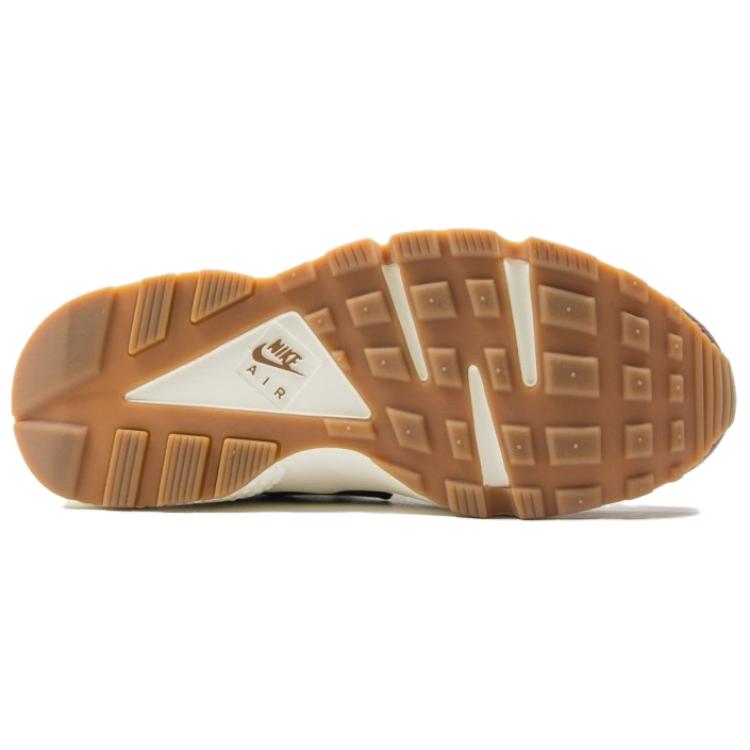 Nike Air Huarache Run Slip Resistant Abrasion Resistant Low top Running Shoes Unisex Red Brown