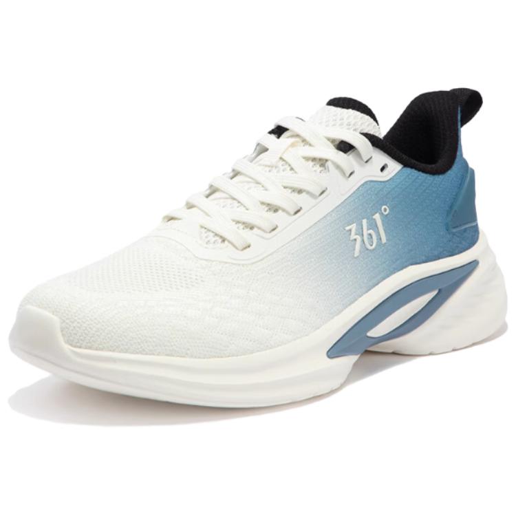361° Cushioning Slip Resistant Abrasion Resistant Low top Running Shoes Men’s White Blue