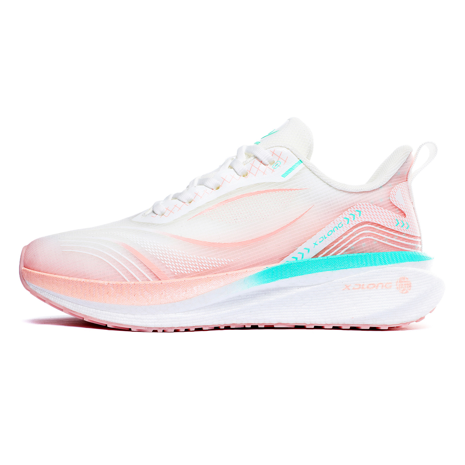 XIDELONG Running Shoes Unisex Low Top Cherry Blossom Pink, Amber Black, Lily Tea Green