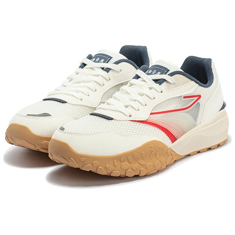 361° Comfortable And Breathable Cushioning Slip Resistant Abrasion Resistant Low top Running Shoes Men’s White Red