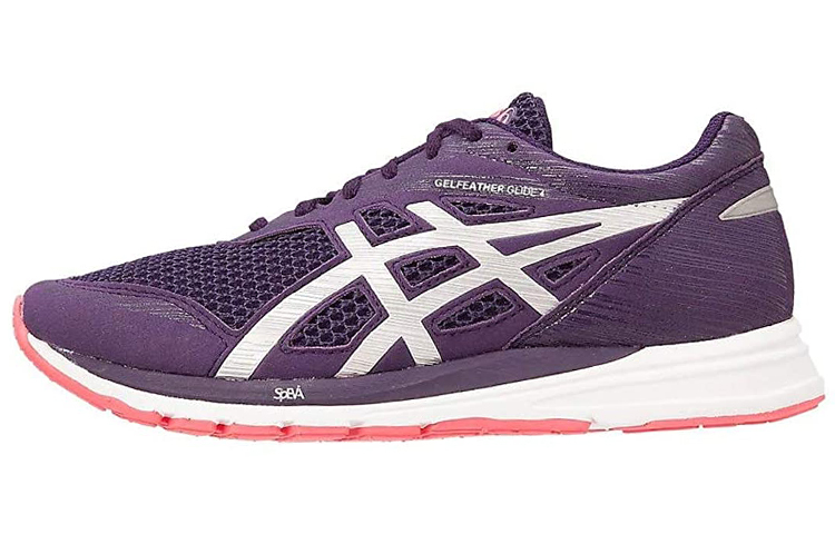 ASICS Gel Feather Glide 4 Abrasion Resistant Breathable Low top Running Shoes Women's Purple White