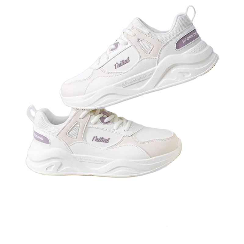 361° Slip Resistant Abrasion Resistant Low top Casual Running Shoes Women’s White Purple