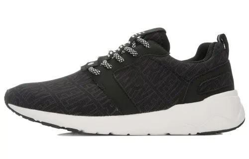 Li Ning Textile, Synthetic Leather, Mesh Slip Resistant Abrasion Resistant Breathable Cushioning Low top Running Shoes