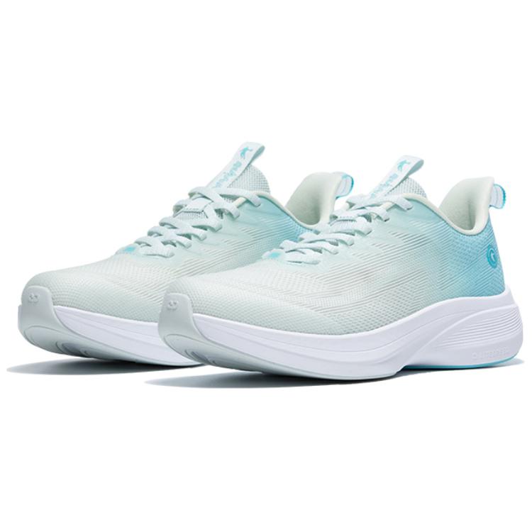 QIAODAN Light Speed 4.0 Comfortable Slip Resistant And Breathable Low top Running Shoes Men’s White Blue