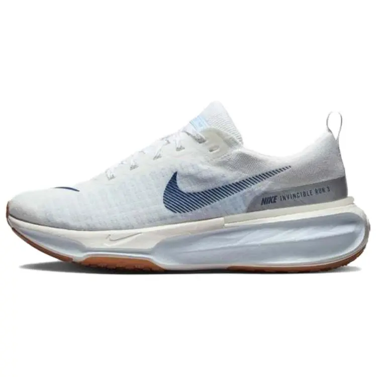 Nike Invincible 3 Breathable Lightweight Low-top Casual Long Distance Running Sprint Running Shoes Men's White Blue