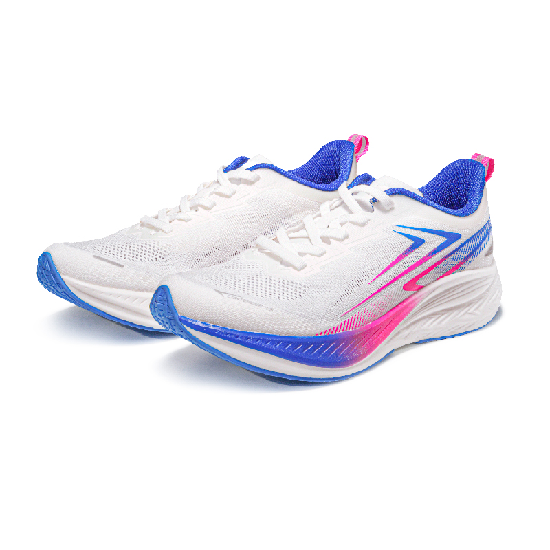 VICTORY LIGHT Cushioning Slip Resistant Abrasion Resistant Breathable Rebound Low top Running Shoes Unisex White Blue