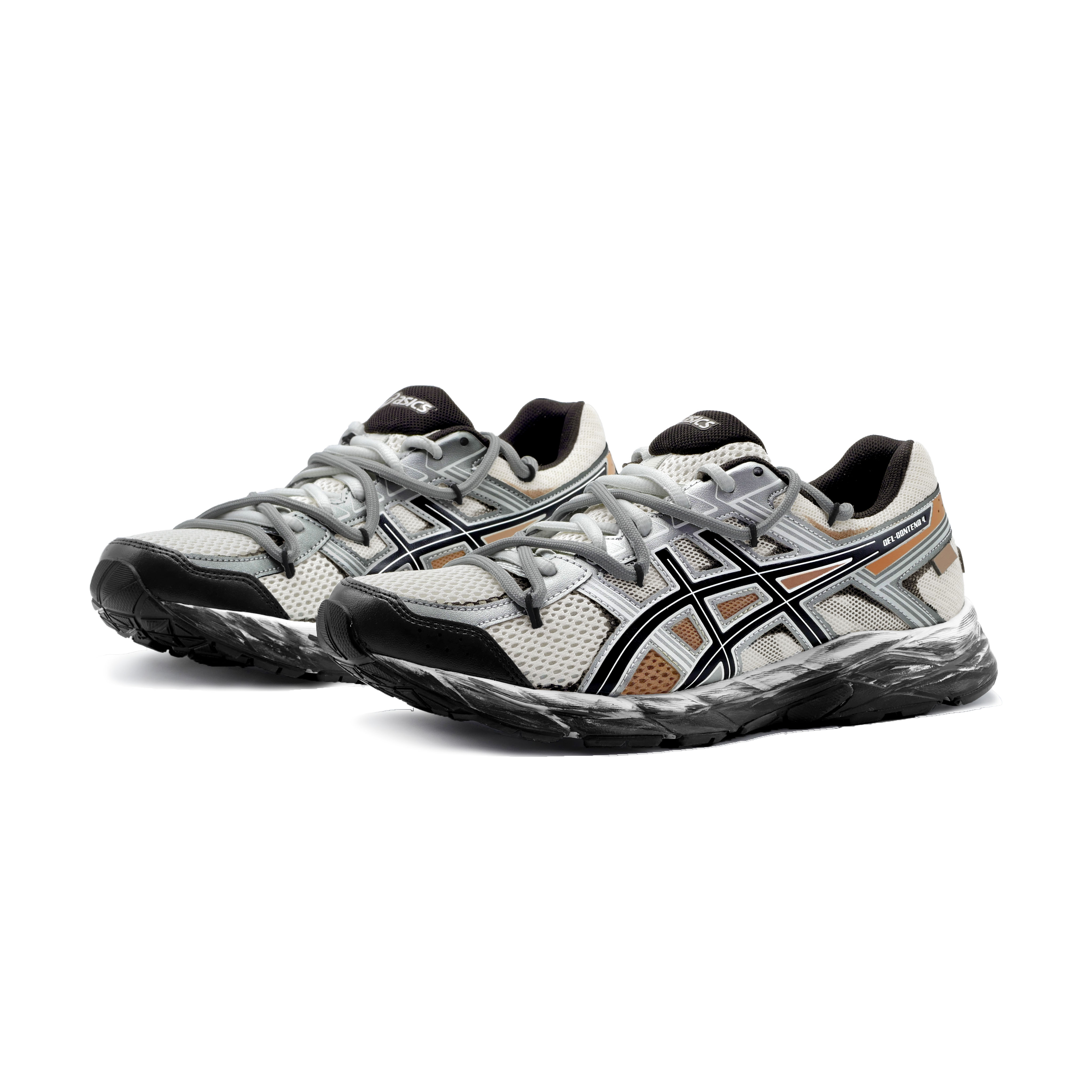 Asics Gel Contend 4 Abrasion Resistant Abrasion Resistant Low top Running Shoes Men’s Gray Brown